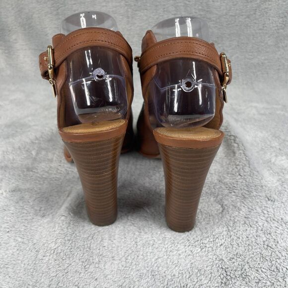 Coach Leanna Soft Milled LHTR Womens Slingback 8.5B Saddle Heeled Sandals A7842 - Picture 10 of 14